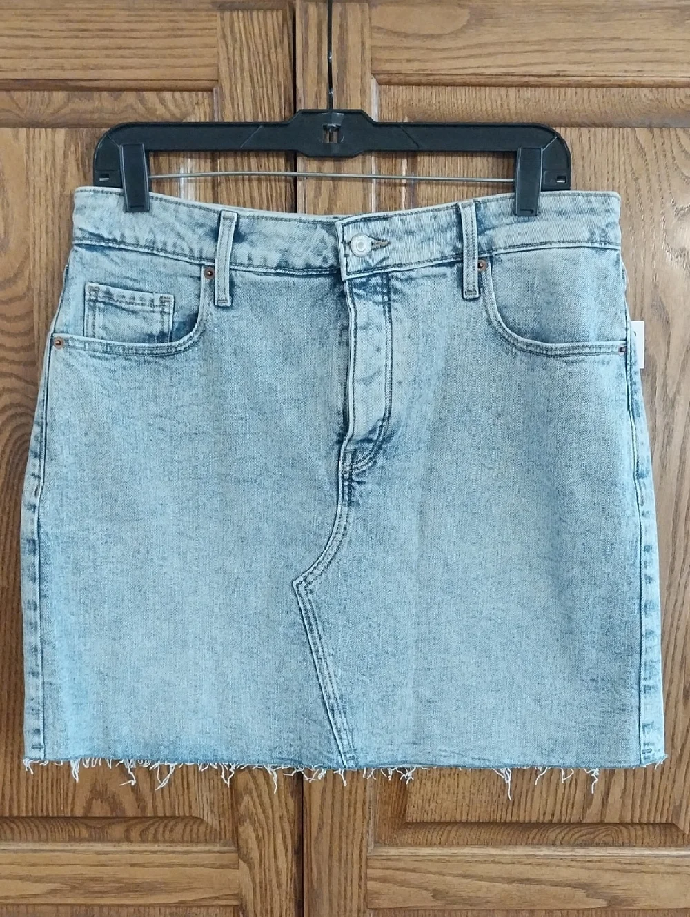 Old Navy NWT High-Rise Secret Slim Denim Skirt Women's Size 12 Light Denim Wash